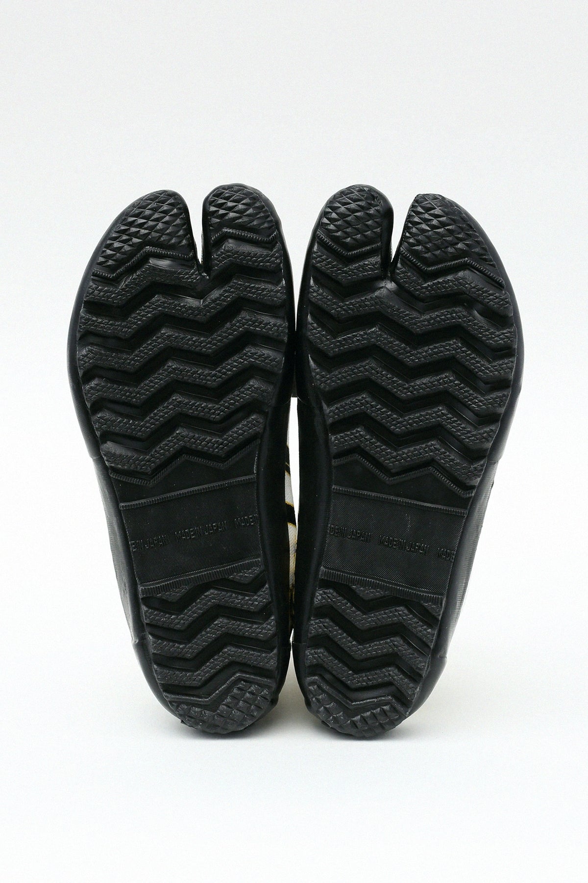 Sous-sol collé tabi / sashiko noir