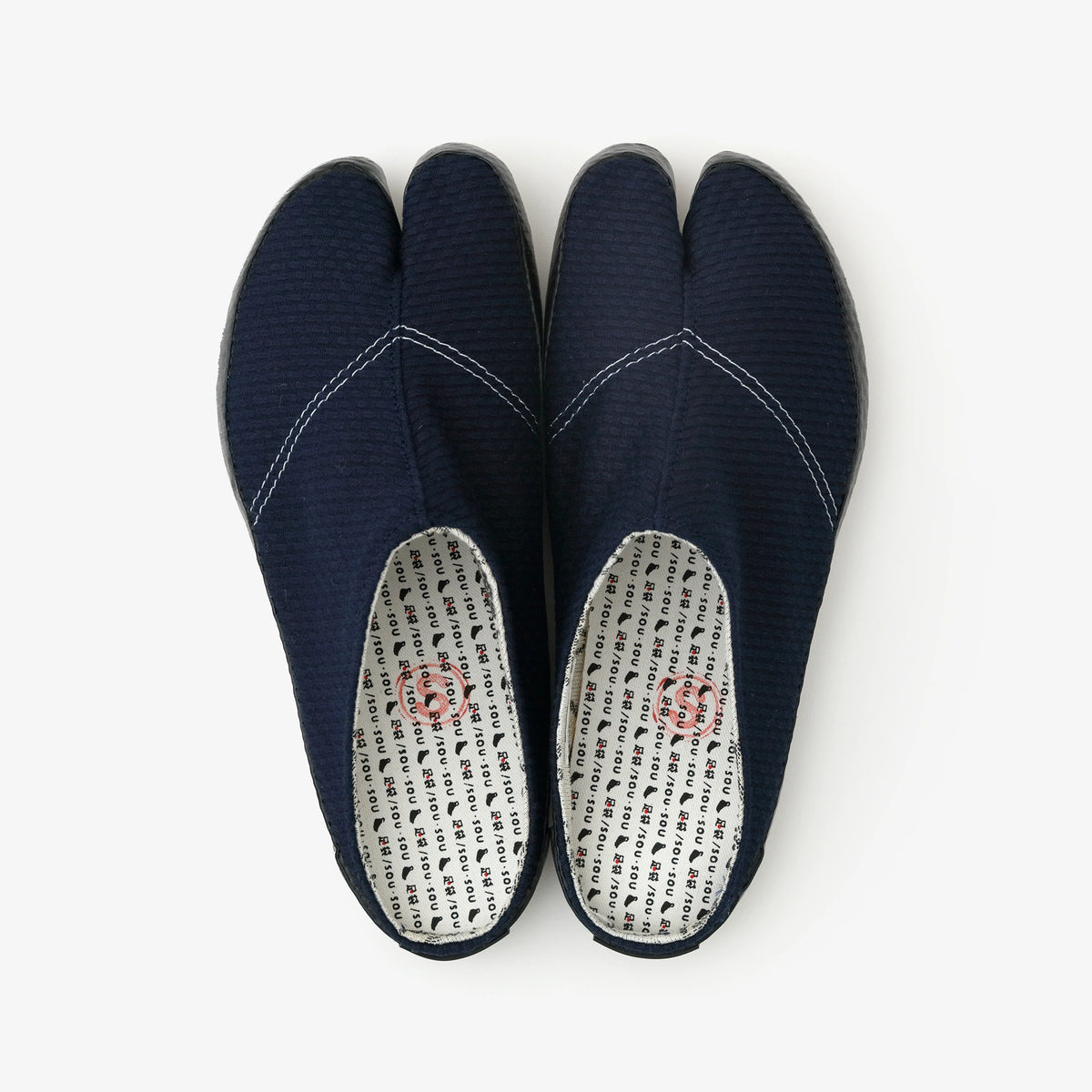 Chaussettes tabi adhésives/Sashiko Indigo