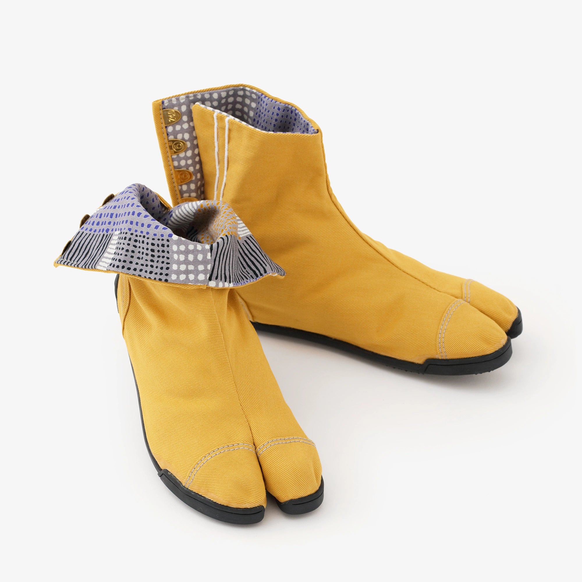 股付5枚足袋／芥子色（からしいろ）