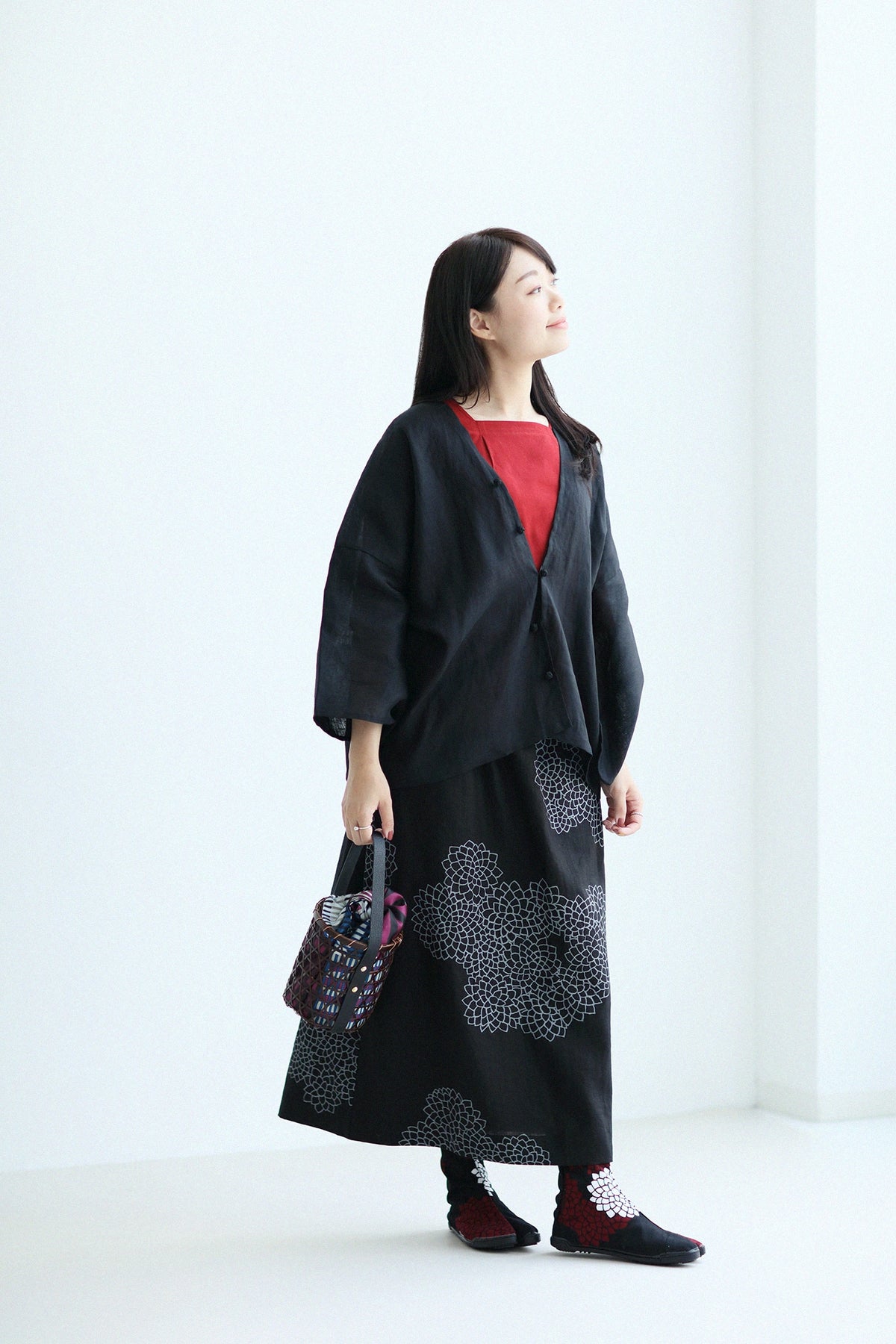 Marugo Split Toe Tabi Shoes / Chrysanthemum in Clouds