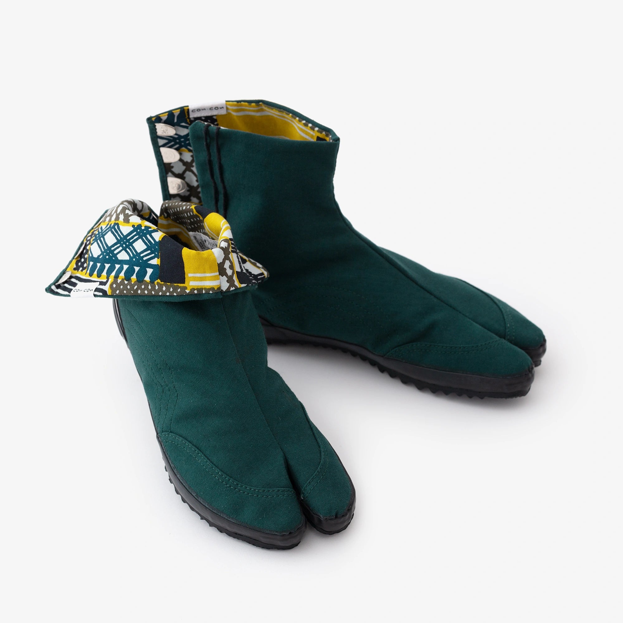 Festival Split Toe Tabi Shoes / Dark Green×Wooden Mosaic