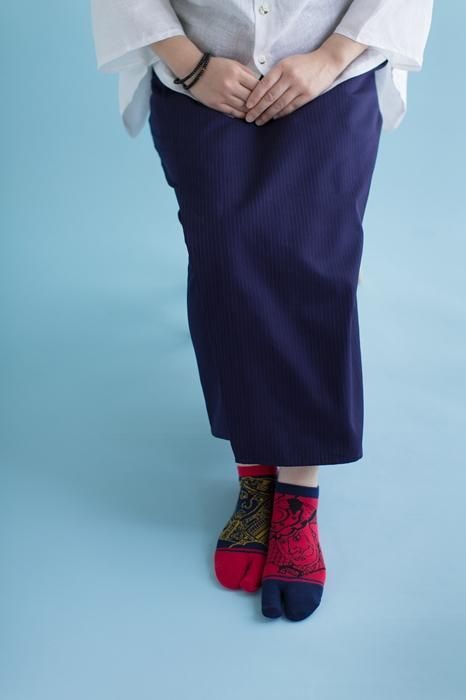 分趾襪(腳踝長度)/武者繪【男・女性用】