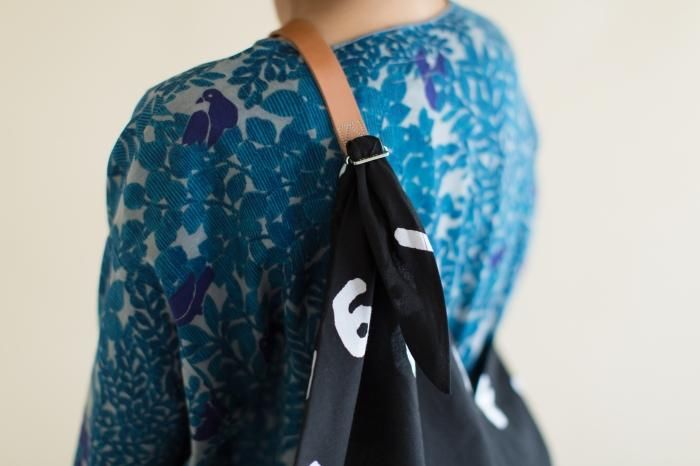 知多木綿 20/20 小巾折 穏(こはばおり おだやか)/SO-SU-U大 濡羽色×つくも