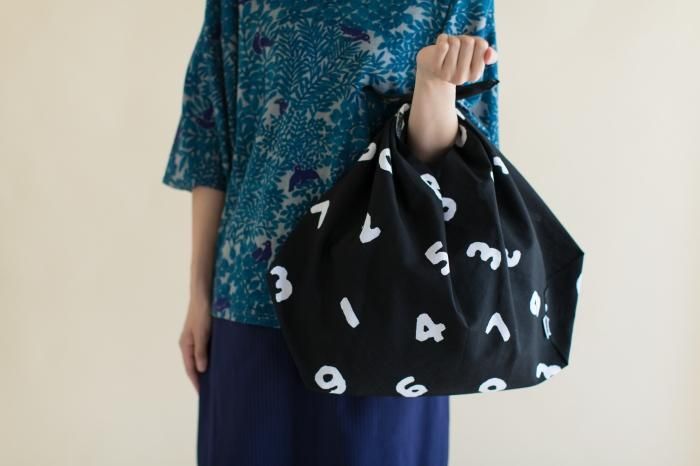 知多木綿 20/20 小巾折 穏(こはばおり おだやか)/SO-SU-U大 濡羽色×つくも