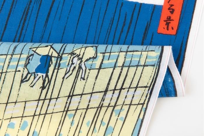 伊勢木綿 textile手ぬぐい/浮世絵(うきよえ)