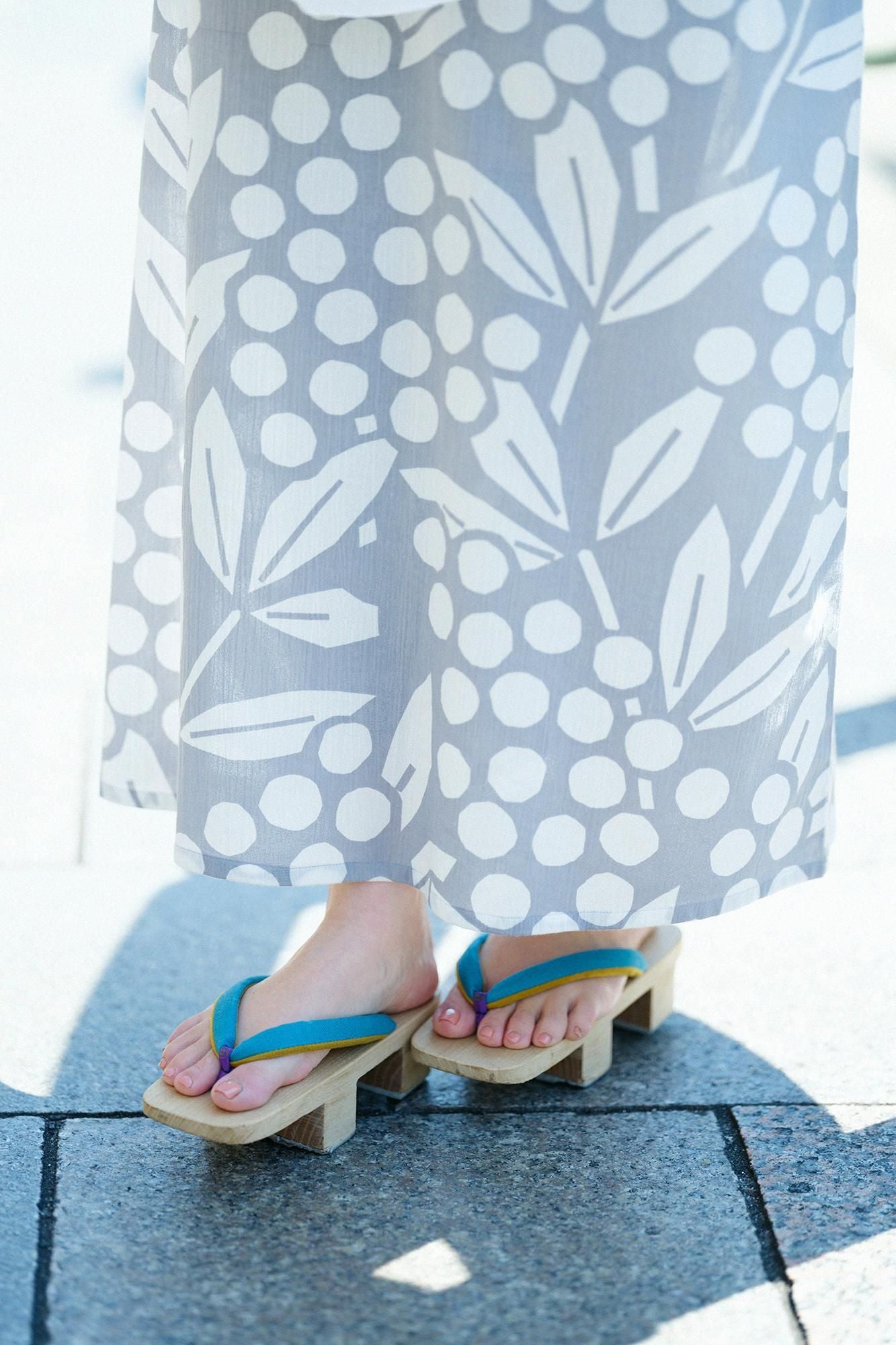 原色木屐/芳町 麻 海綠色