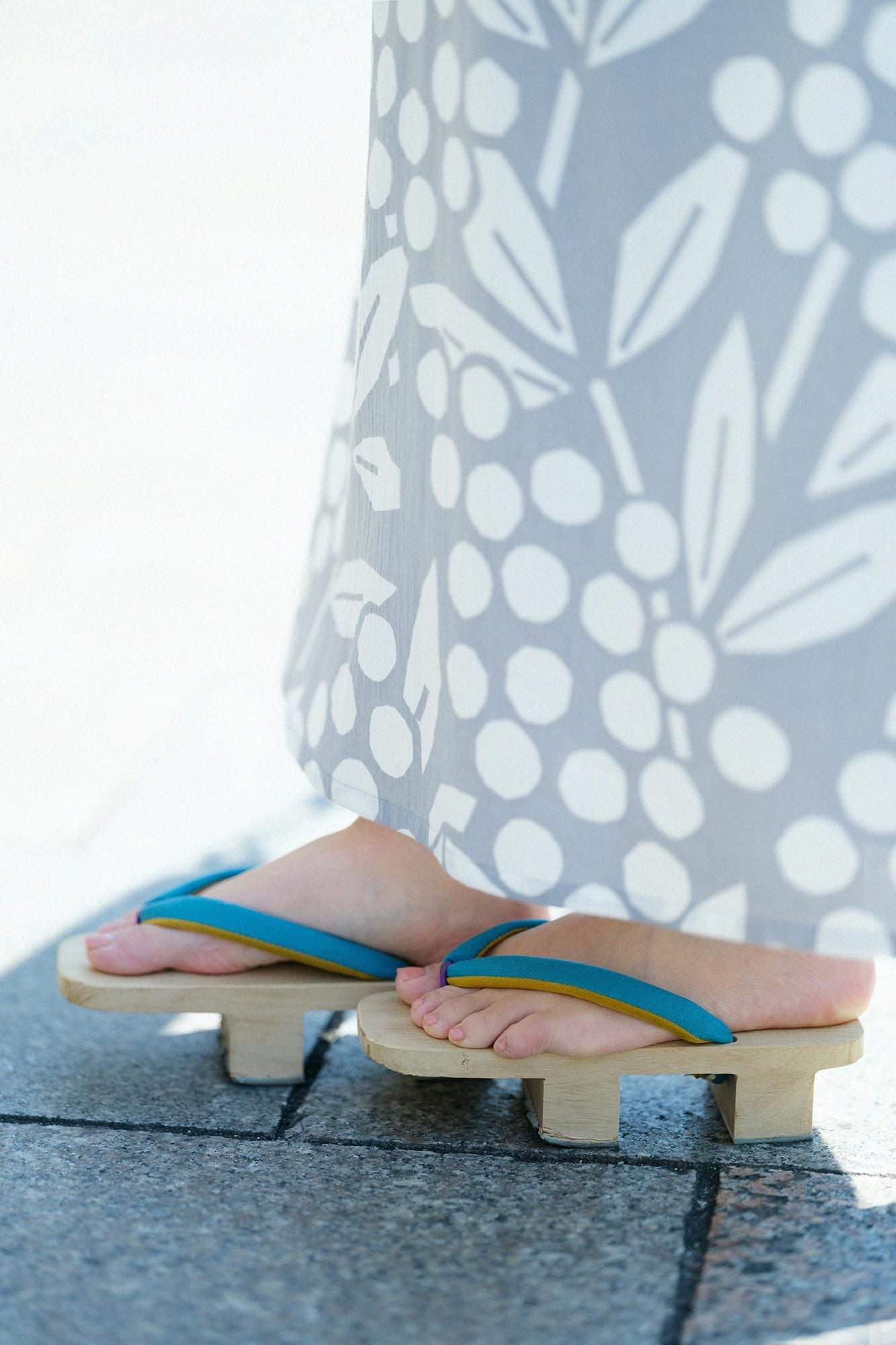 原色木屐/芳町 麻 海綠色