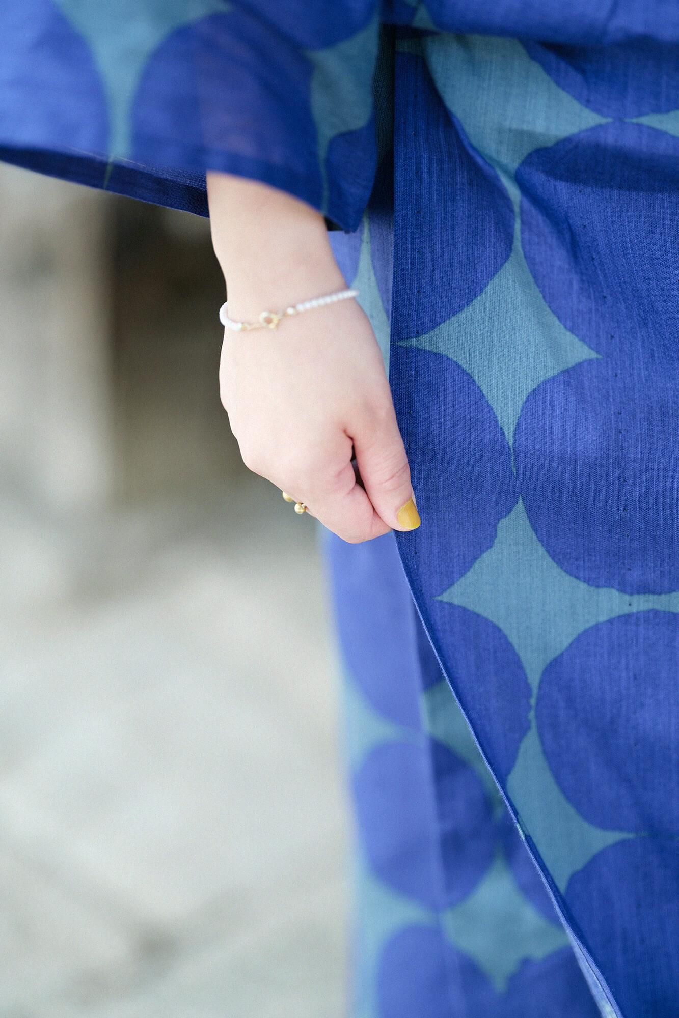 SOU・SOU×京都丸紅 浴衣/おはじき大 紺青色(こんじょういろ)