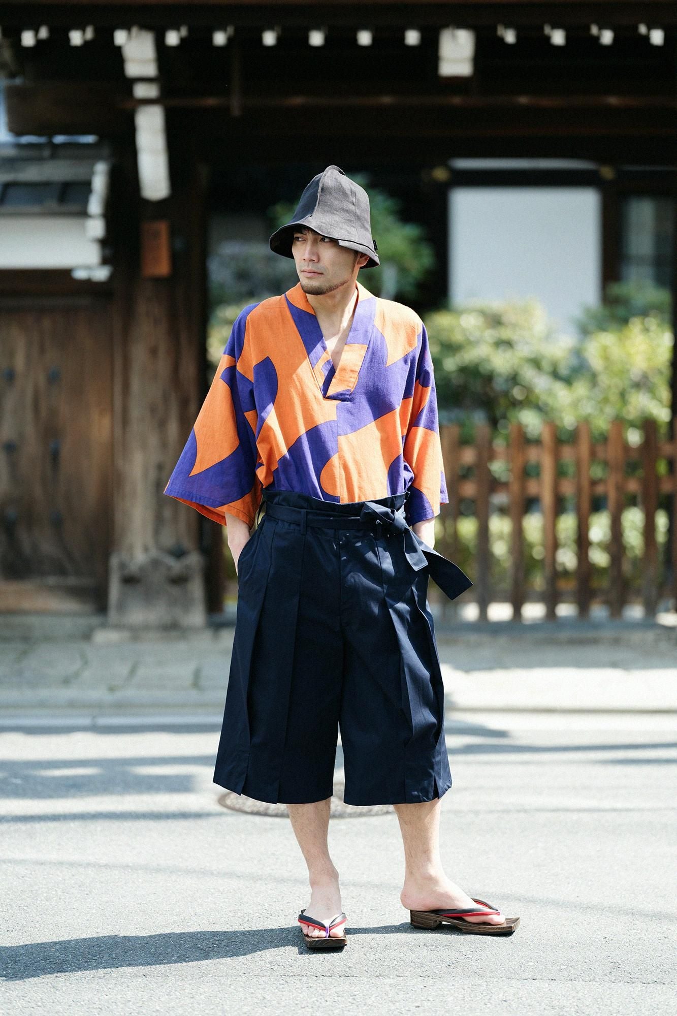 黑底木屐/右近(男裝) 皮革 黑色