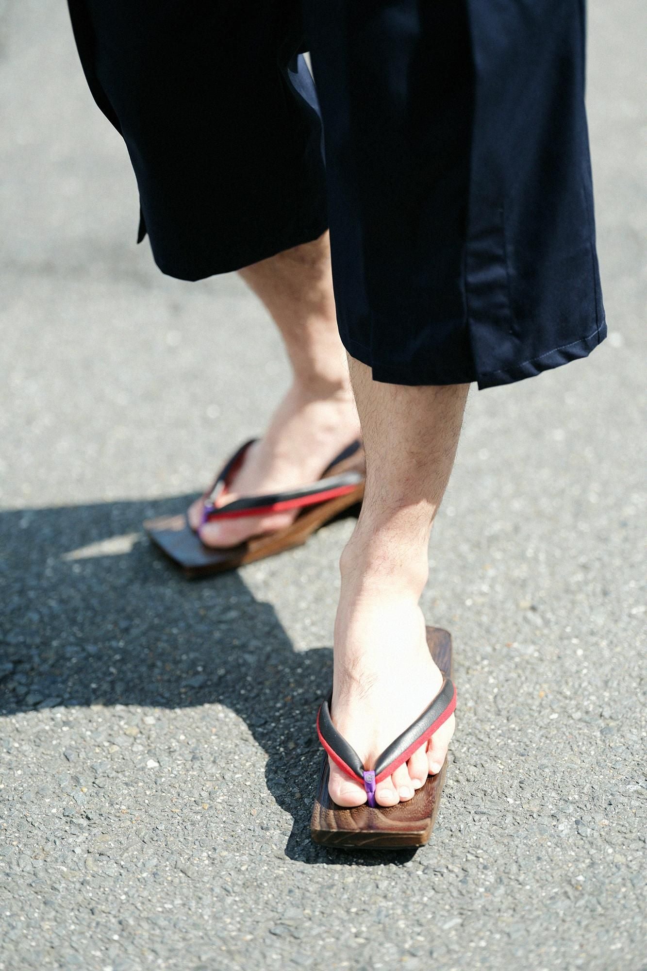 黑底木屐/右近(男裝) 皮革 黑色