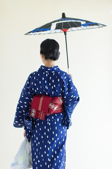 【※不包含縫製費用】伊勢木棉 (麻混紡) 浴衣布料/千切雲