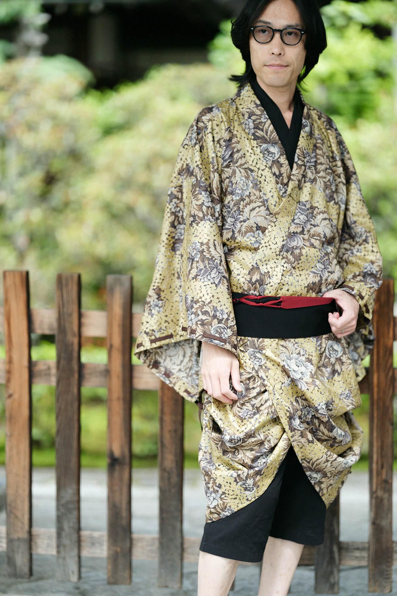 和服紐帶/胭脂紅×黑色