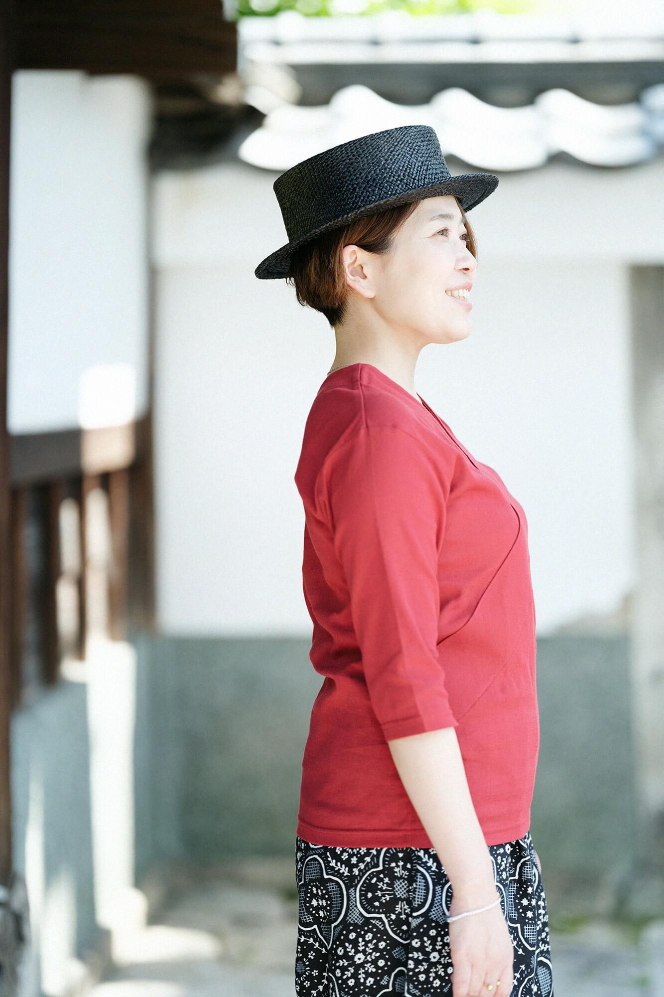 Takashima chiku 40/40未拧紧的项圈,第六长/脂肪(Enjiiro)