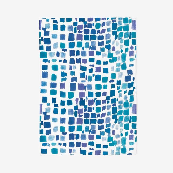 伊勢木綿 textile手ぬぐい(ひめ丈)/絵具皿 水辺色(えのぐざら みずべいろ)