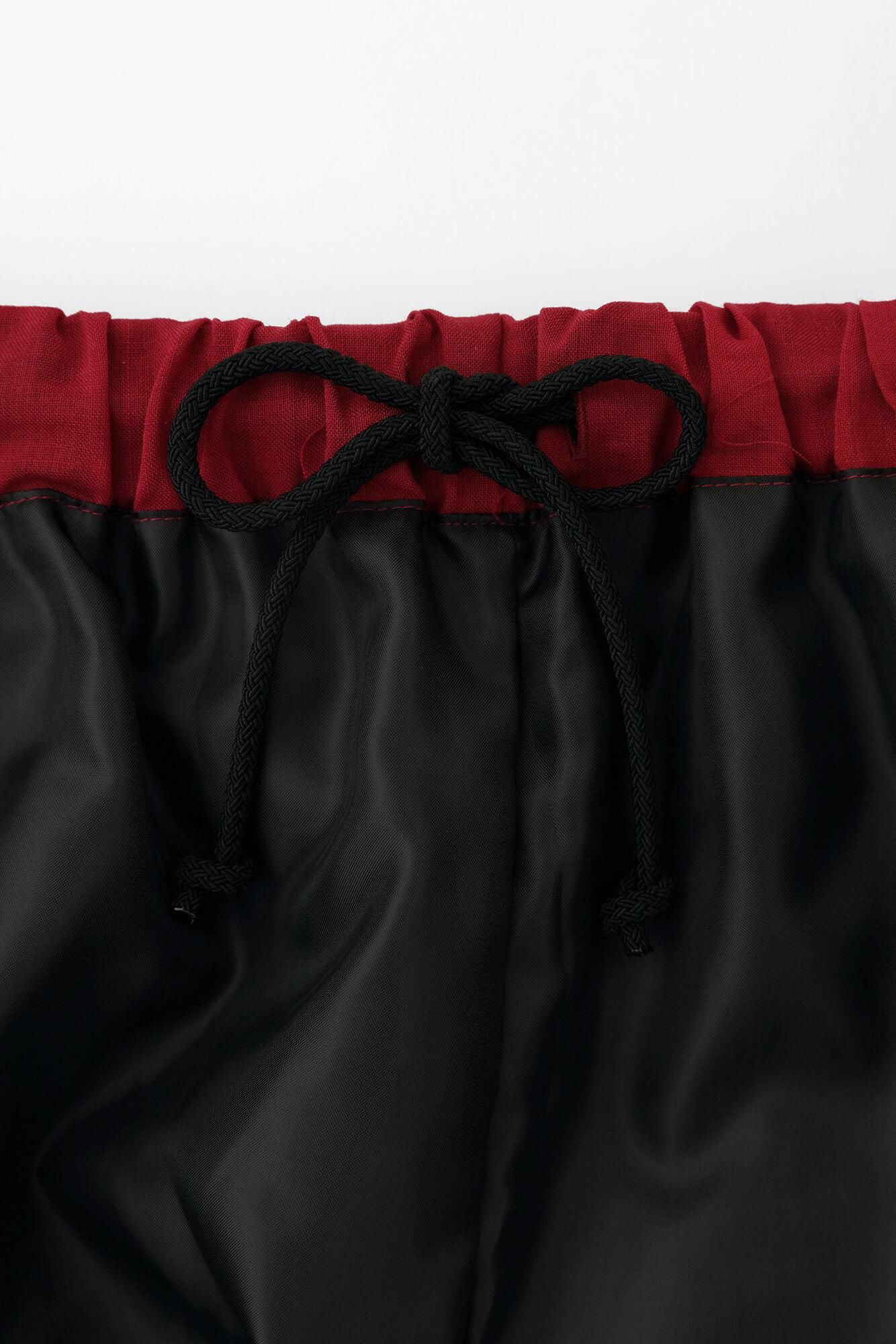 Muslin Wool Wide-legged Pants / Red