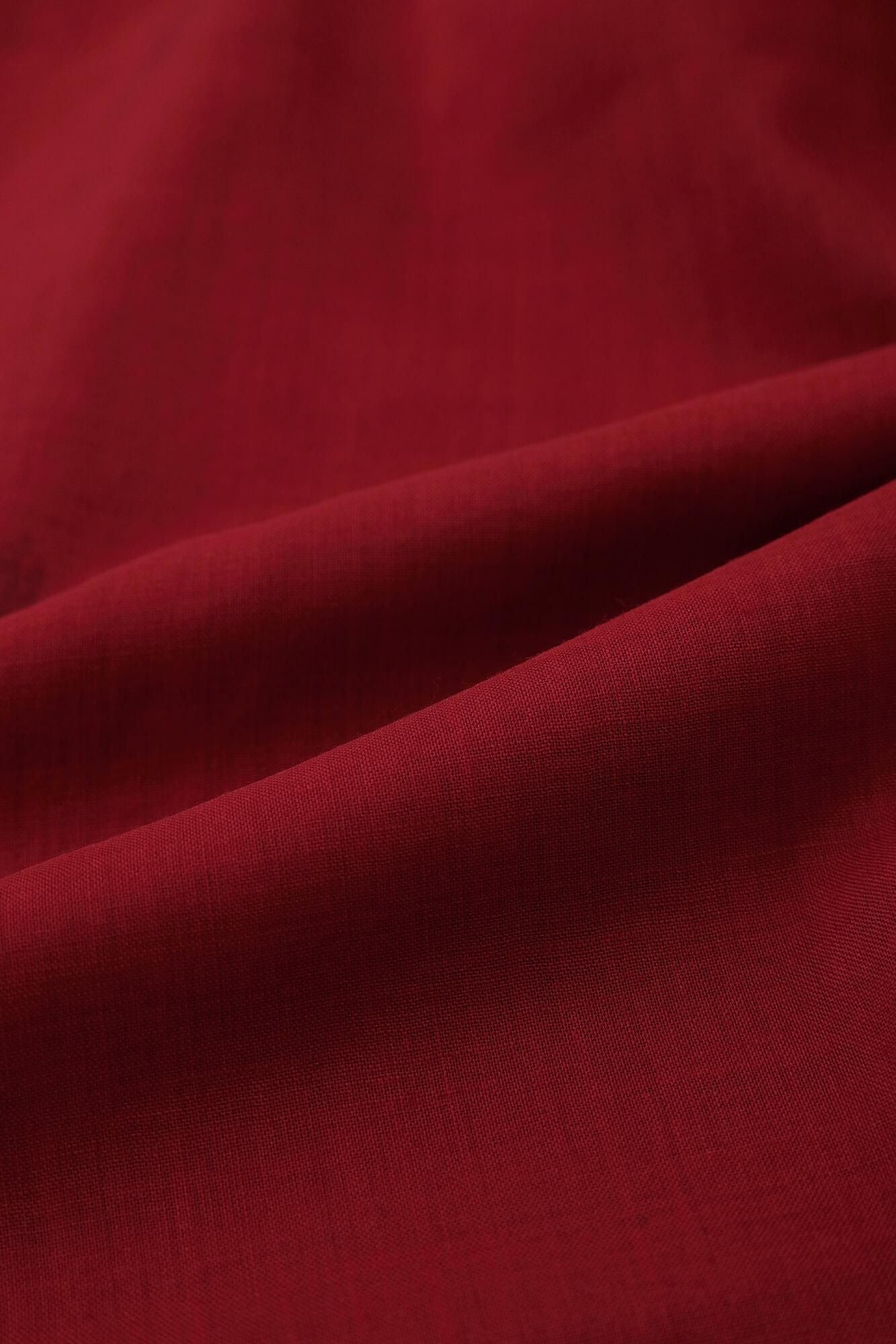 Muslin Wool Wide-legged Pants / Red