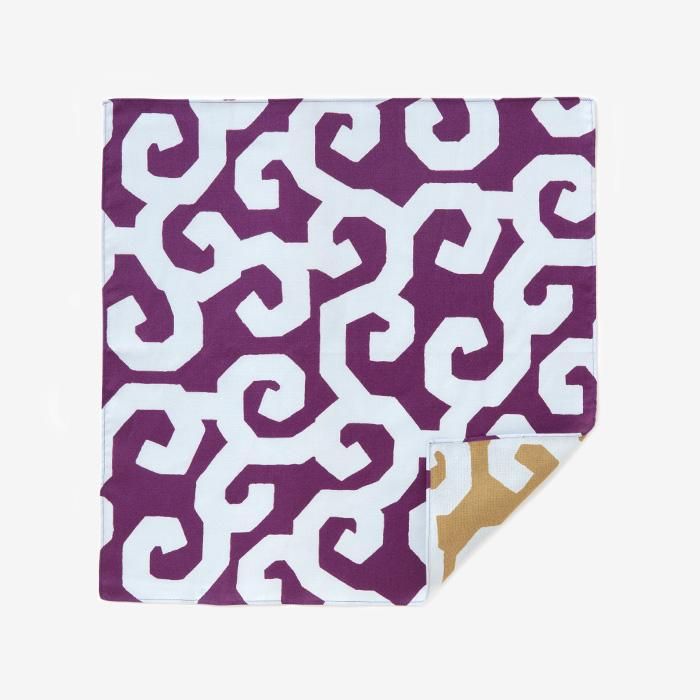 SOU・SOU ×Arakawa Masujiro Reversible Furoshiki (Small) / Goemon Violet×Yellow