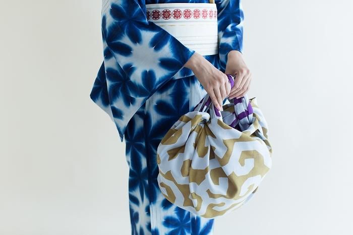 SOU・SOU ×Arakawa Masujiro Reversible Furoshiki (Large) / Goemon Violet×Yellow