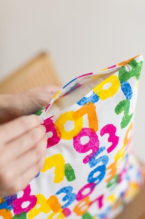 平織り21番手 クッション(座布団)カバー/SO-SU-U とりどり【※お届けに約3週間】