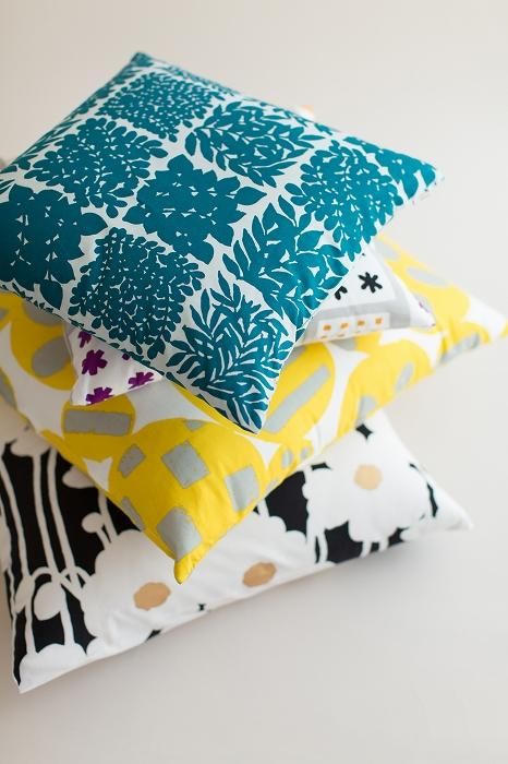 平織り21番手 クッション(座布団)カバー/花市松(はないちまつ)【※お届けに約3週間】