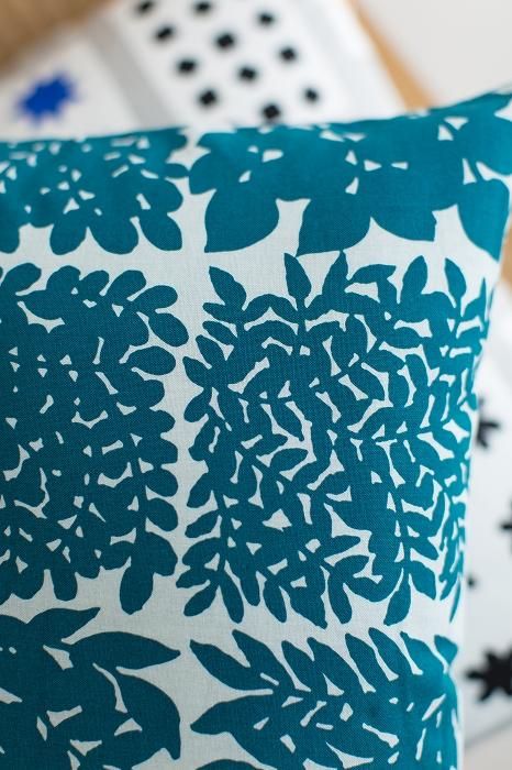 平織り21番手 クッション(座布団)カバー/花市松(はないちまつ)【※お届けに約3週間】