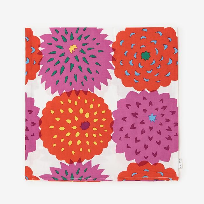 平織り21番手 クッション(座布団)カバー/天竺牡丹(てんじくぼたん)【※お届けに約3週間】