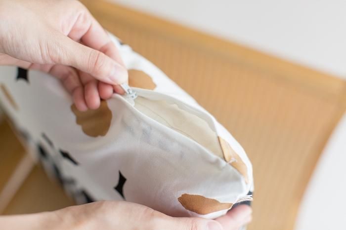 平織り21番手 クッション(座布団)カバー/ひなたぼっこ【※お届けに約3週間】