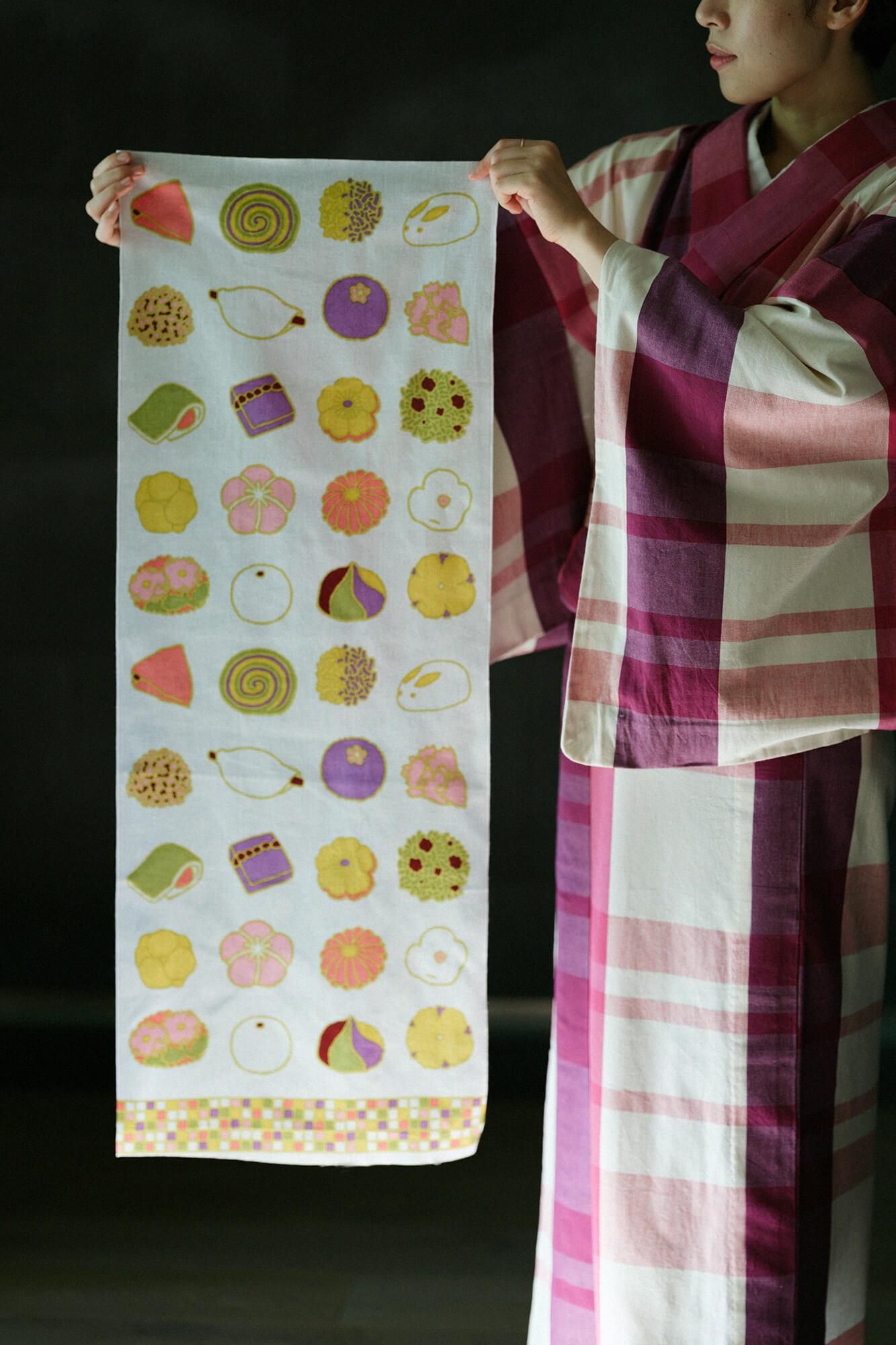 Ise Momen Textil-Tenugui/japanische Süßigkeiten (Wagashi)