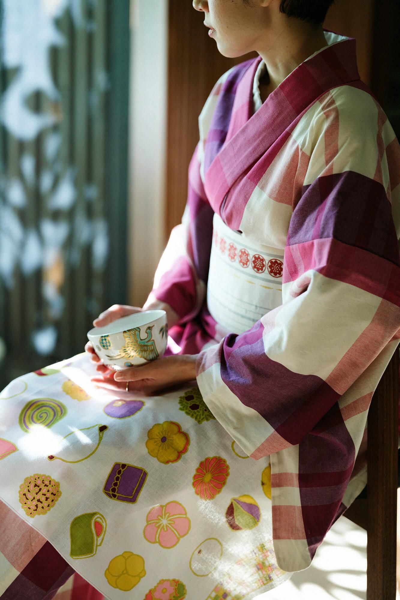 伊勢木綿 textile手ぬぐい/和菓子(わがし)