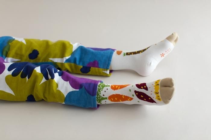 ●兒童分趾襪 普通長度/根菜類【小・中・大】