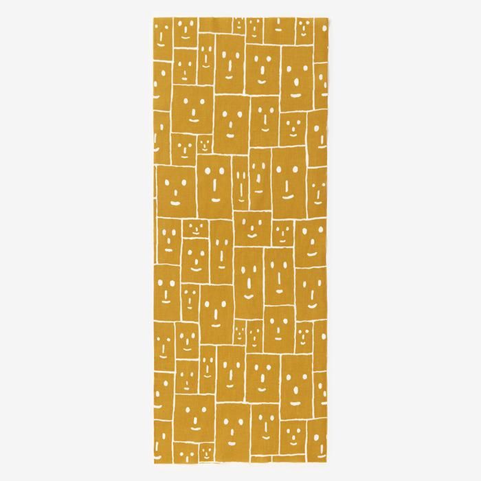 伊势棉纺织手巾/微笑芥末色