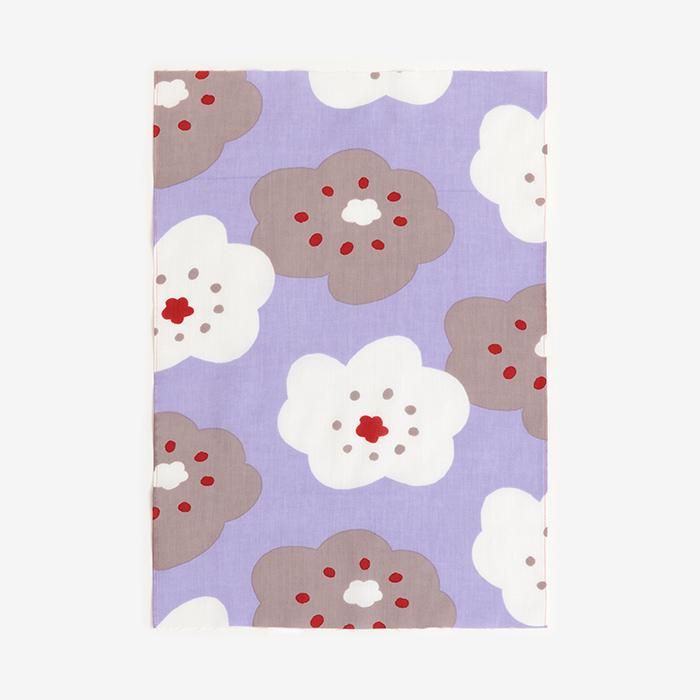 伊勢木棉手巾(短版)/微笑 小 紫色