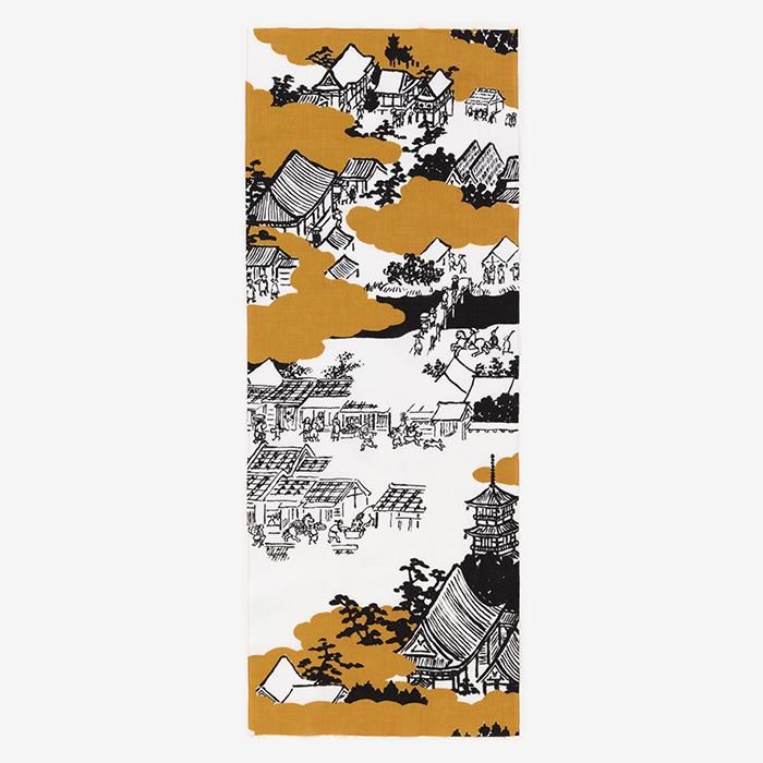 【net limited】Isemomen Cotton Textile Handkerchief / In and Around the City of Kyoto