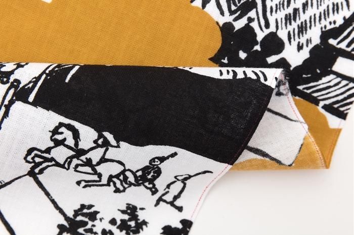 【net limited】Isemomen Cotton Textile Handkerchief / In and Around the City of Kyoto