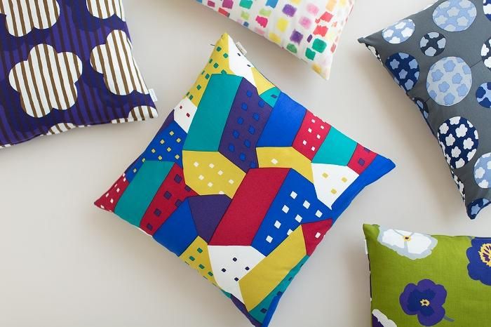 平織り21番手 クッション(座布団)カバー/北の国 多彩(たさい)【※お届けに約3週間】