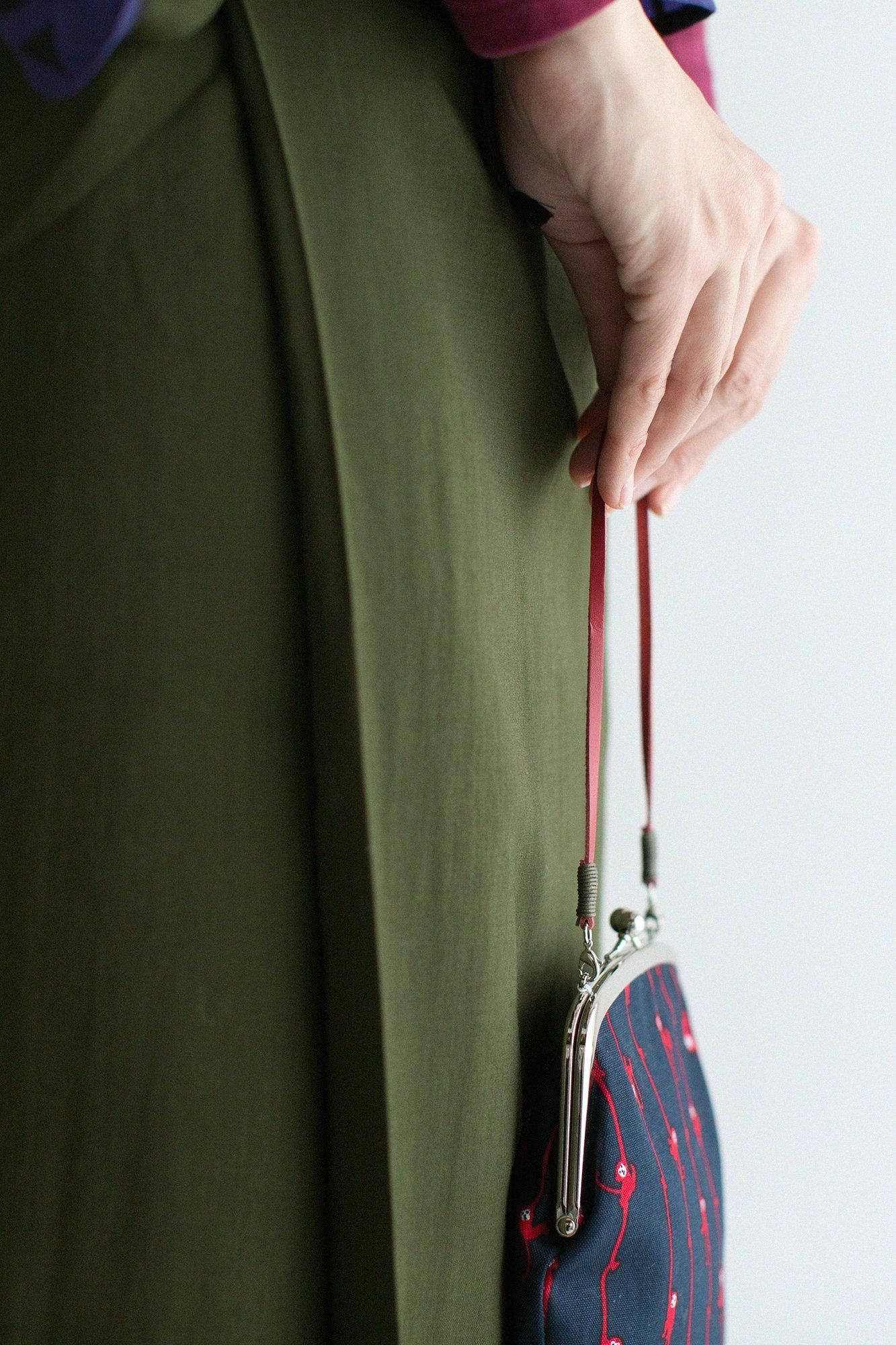 12号帆布 軟(なん)がま口 (大)/申(さる)