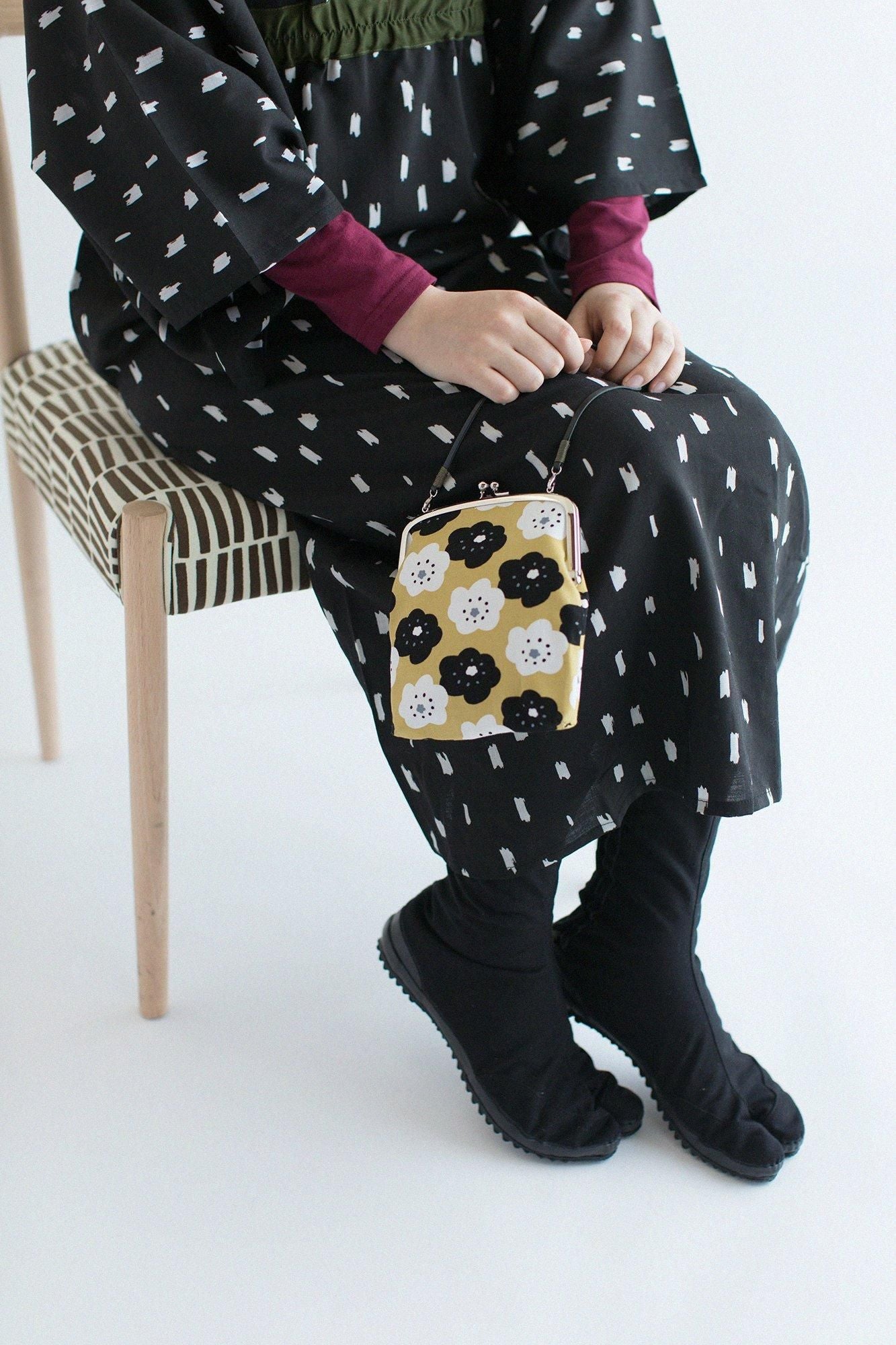 12号帆布 軟(なん)がま口 (大)/ほほえみ