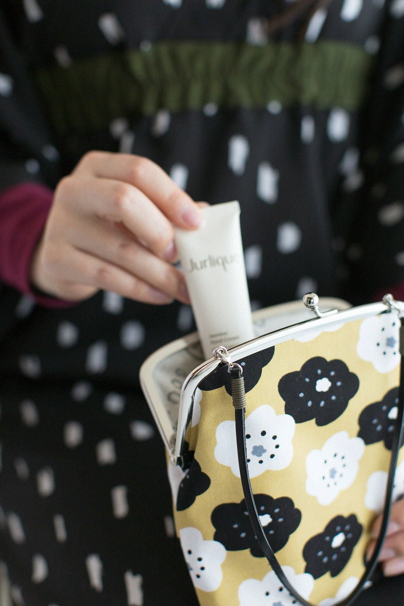 12号帆布 軟(なん)がま口 (大)/ほほえみ