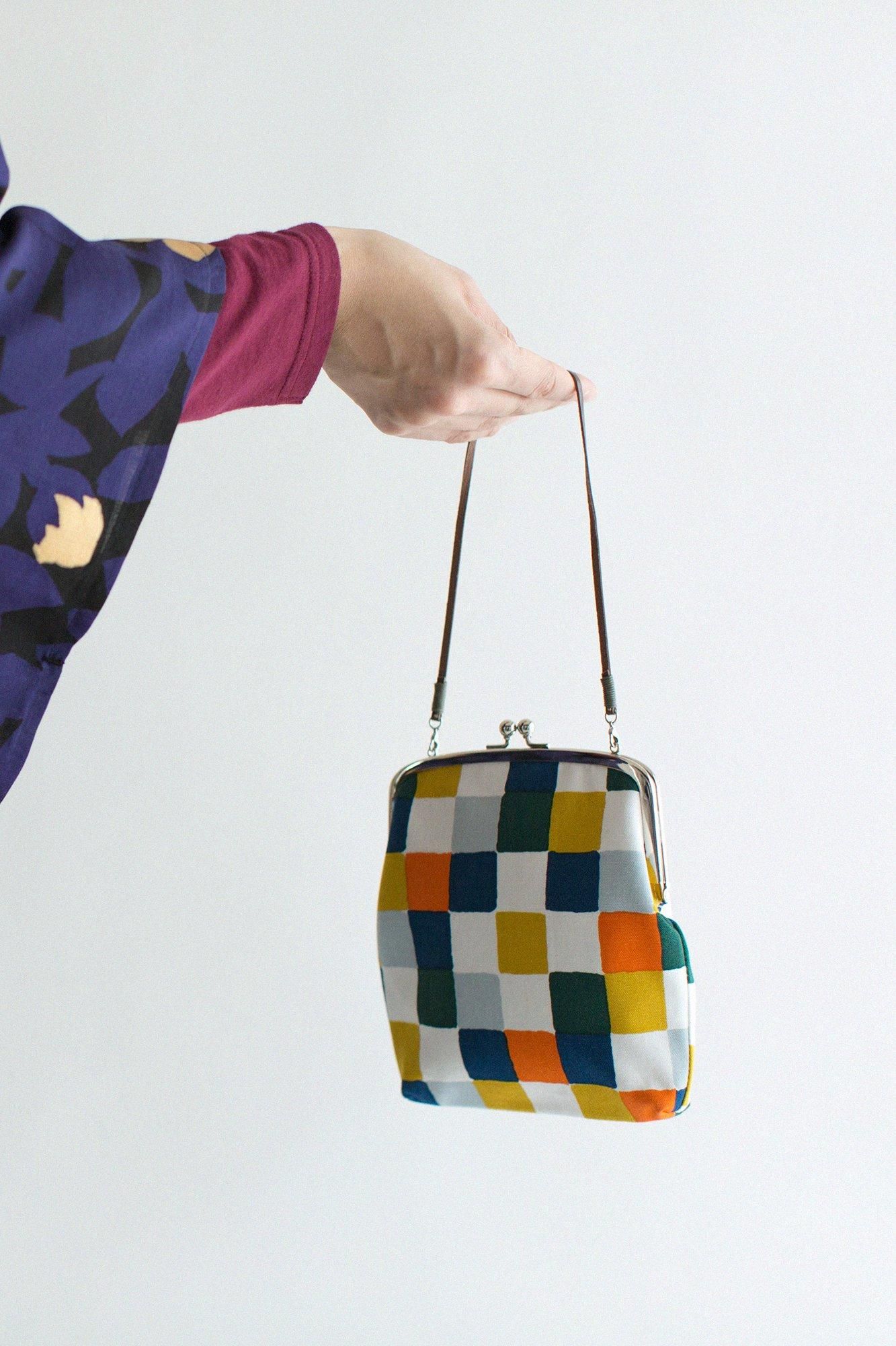 12호 캔버스 난가마구치 가방 (크기가 큰)/일상 아침 다도(아사차지)