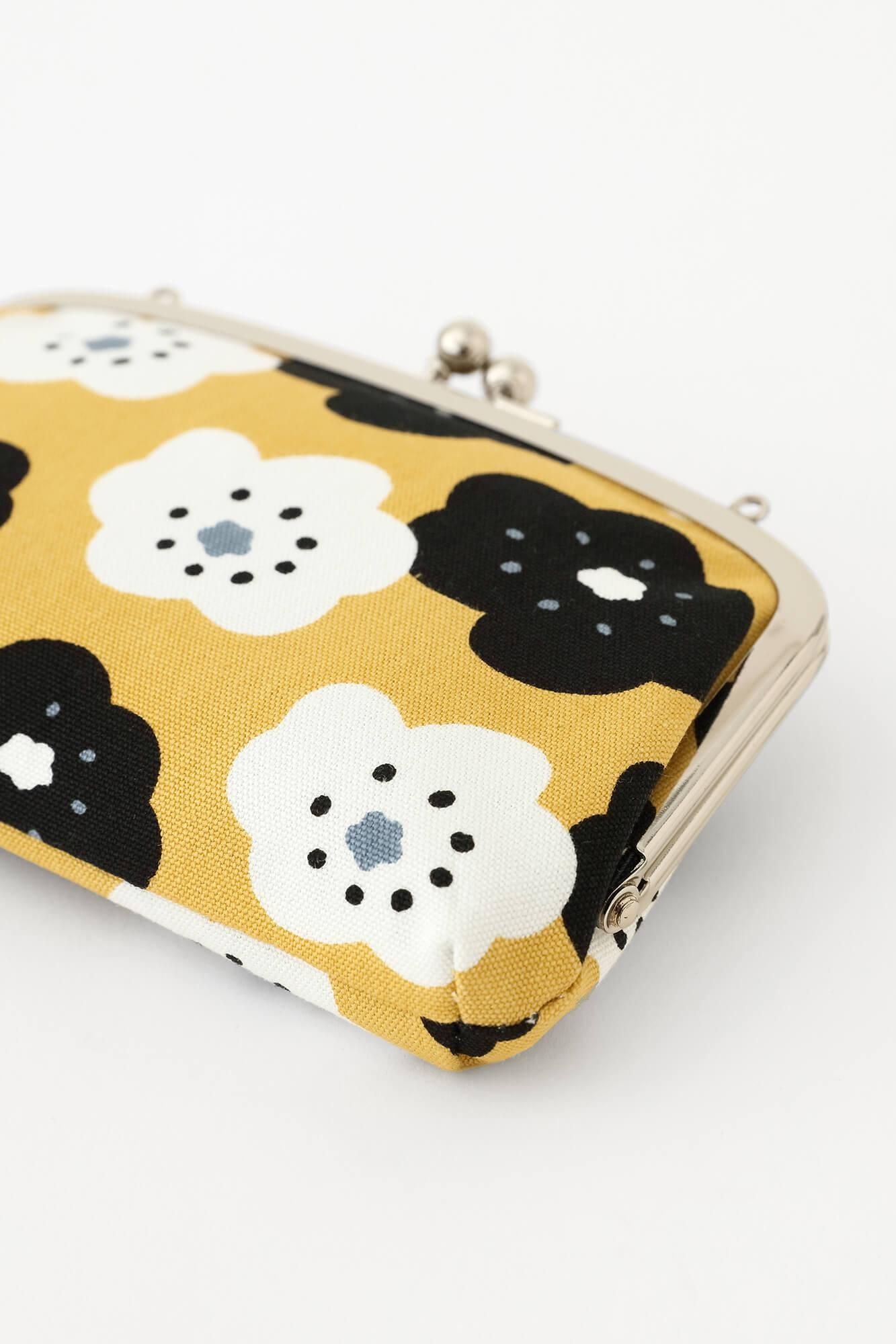 No 12. Soft Canvas Gamaguchi Clasp Purse Double Layer / Smile