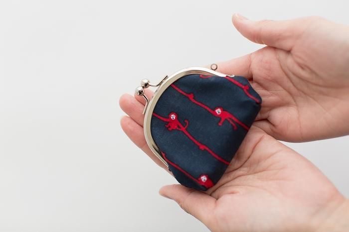 12호 캔버스 난가마구치 가방 (작은)/원숭이