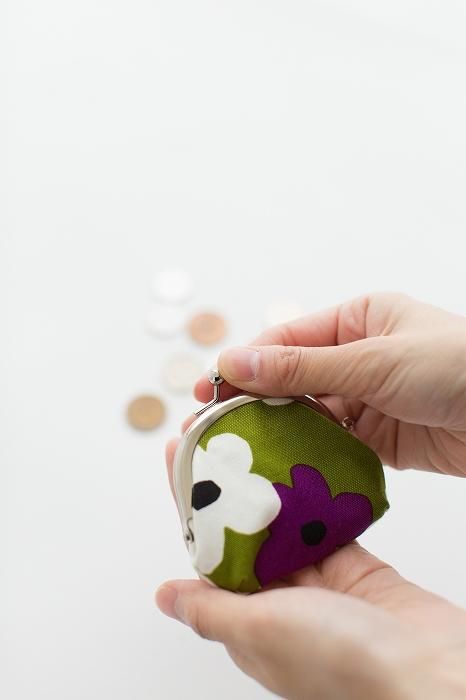 12號軟帆布口金包(小)/疊花 小 萌黄