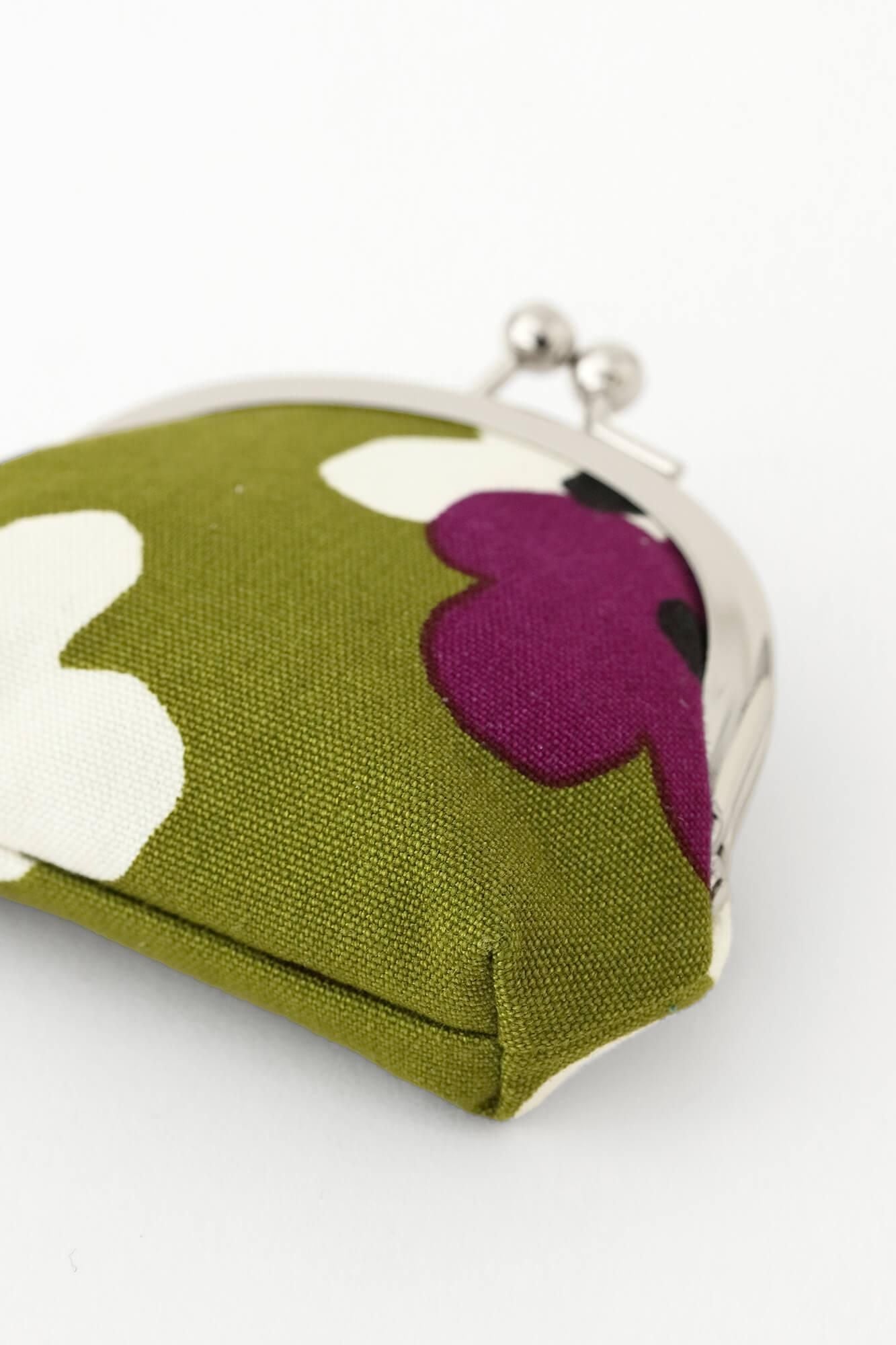 12號軟帆布口金包(小)/疊花 小 萌黄