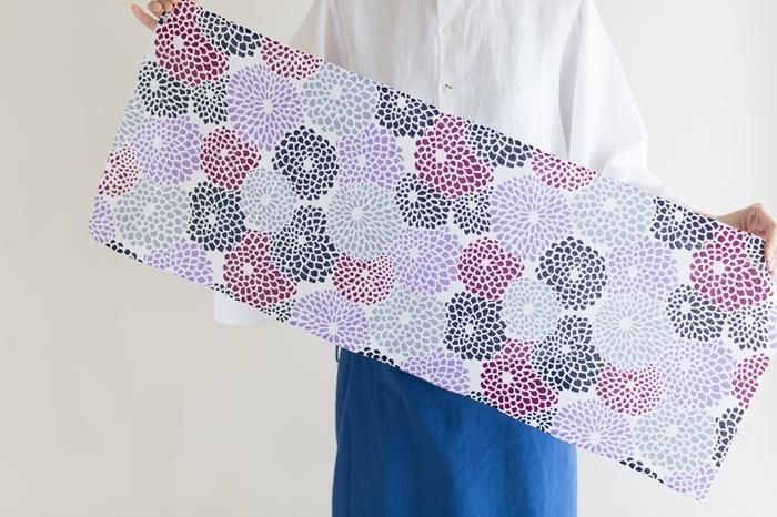 Ise Momen Textil-Tenugui/Kiku-zukushi Kayu (Kaseki)
