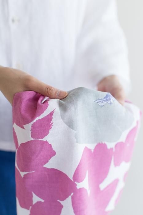 Ise-Baumwolltextil Tenugui (Hime-Länge)/Yu-Pfirsichfarbe (Pfirsichblütenfarbe)