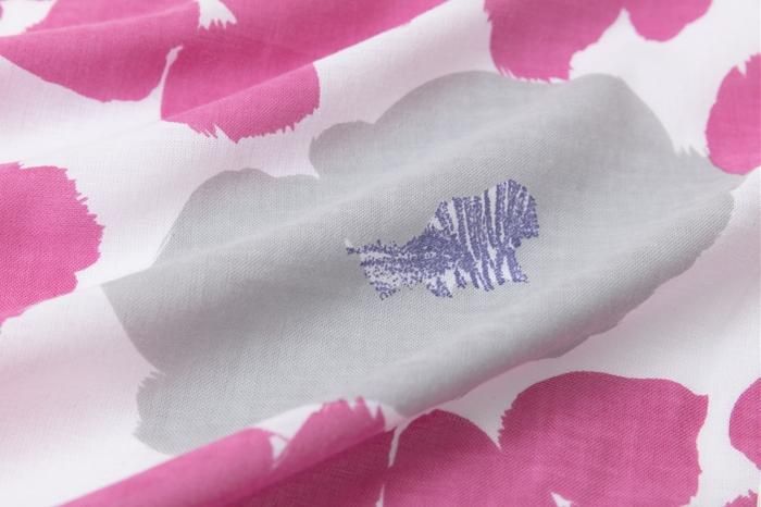 Ise-Baumwolltextil Tenugui (Hime-Länge)/Yu-Pfirsichfarbe (Pfirsichblütenfarbe)