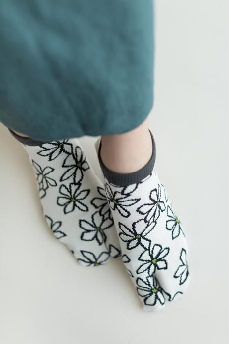 分趾襪(腳踝長度)/梔子花 【男・女性用】