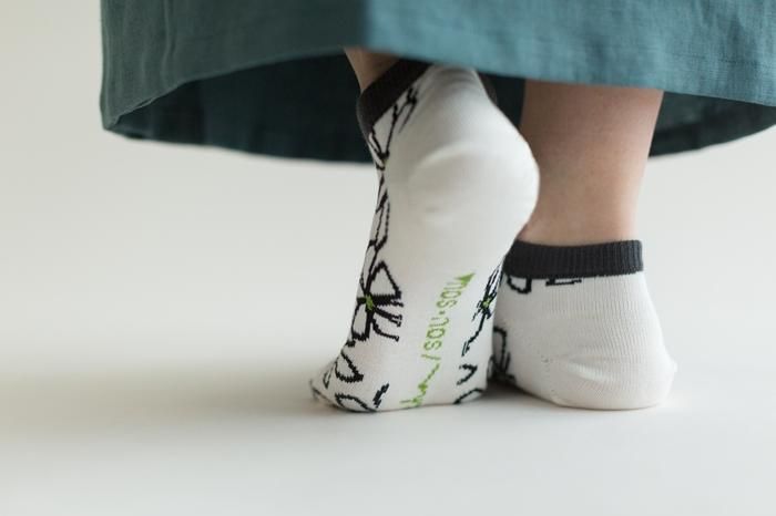 分趾襪(腳踝長度)/梔子花 【男・女性用】