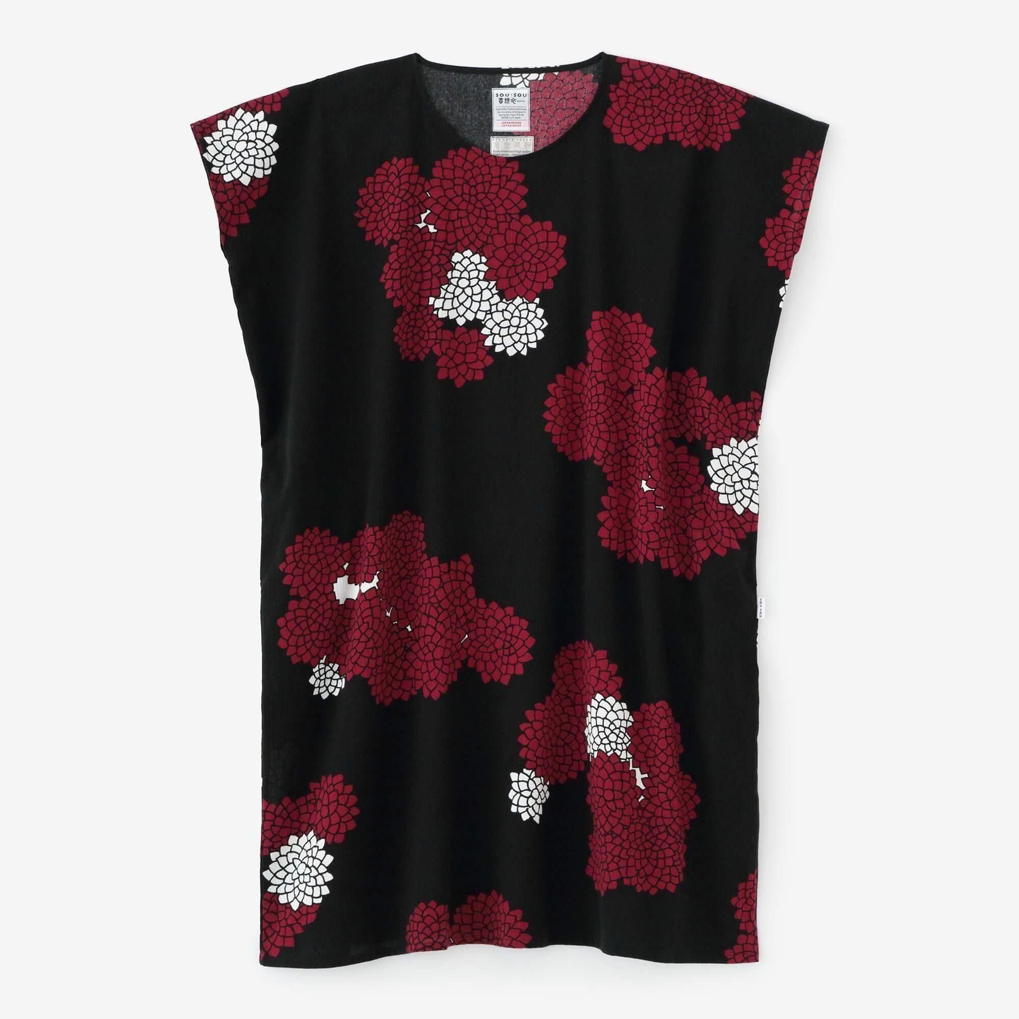 高島縮棉 20/20長方形洋裝/雲間菊