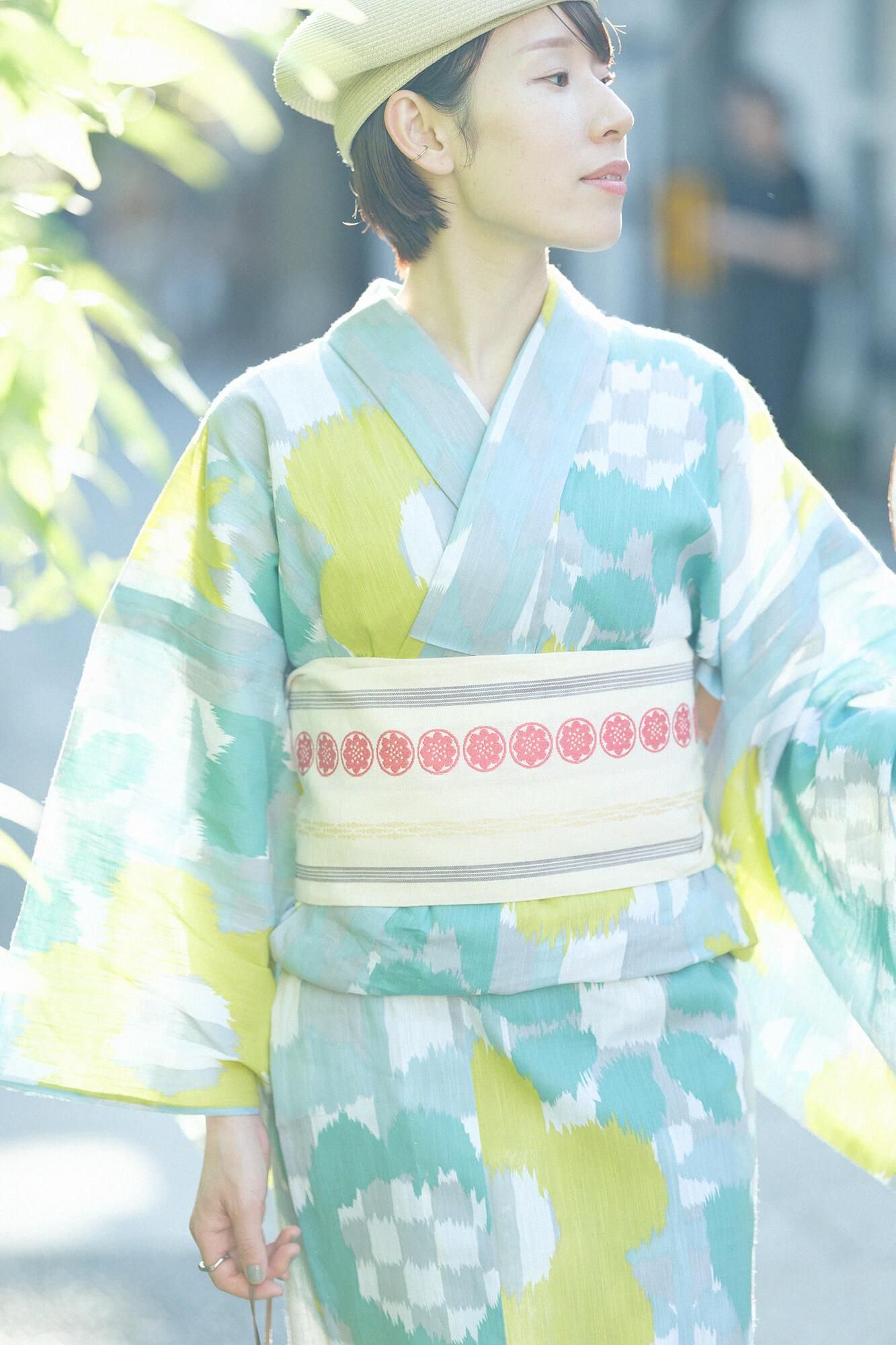 SOU・SOU×京都丸紅 浴衣/花絣(はながすり) 清(せい)